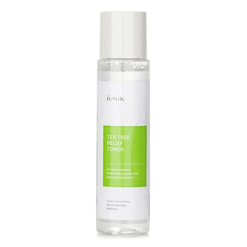 Toner iUnik Tea Tree Relief 200ml para pele seca e sensível