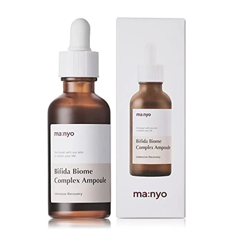 Manyo factory Bifida Biome Complex Ampoule Korean Skin care, Soro, Facial Skin Rejuvenating, com 10 tipos de ácido hialurônico, Niacinamida para Mulheres e Homens 1,7 fl oz (50ml)