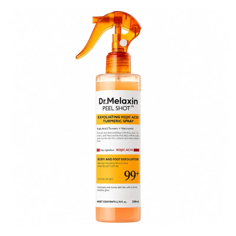 Dr. Melaxin Peel Shot Exfoliating Kojic Acid Turmeric - Esfoliante Corporal em Spray 200ml 200ml