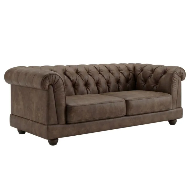Sofá Acorde 2 Lugares 190CM Café Courino Milani Movelaria - OUTRAS - Agro