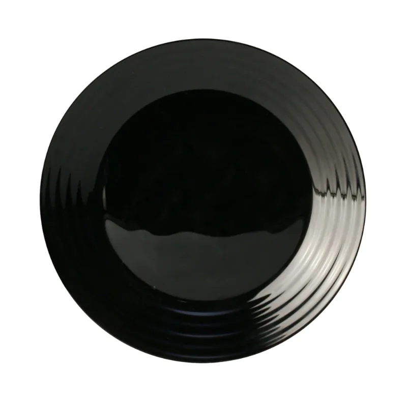 Prato para sobremesa em vidro temperado Lyor Harena 19cm black