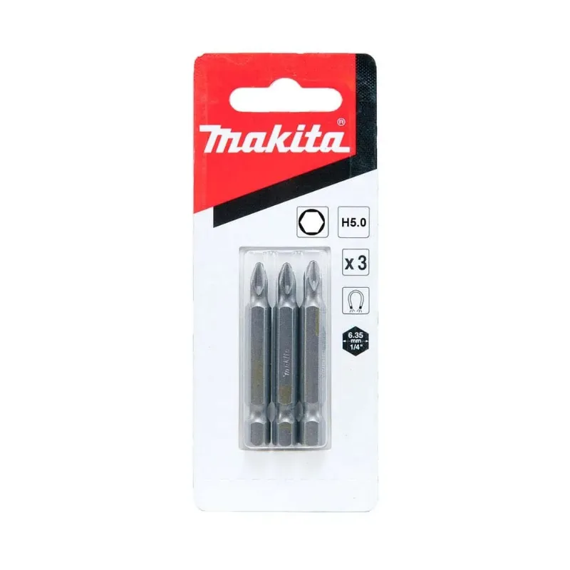 Ponta Bits de Torção HEX 5-50mm Makita com 3 Peças B25460