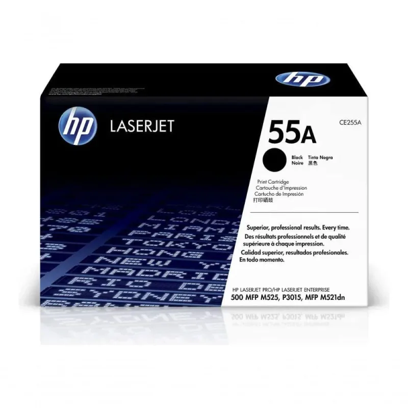 Cartucho de Toner HP 55A CE255A Preto Laserjet Enterprise HP - HP - Informática