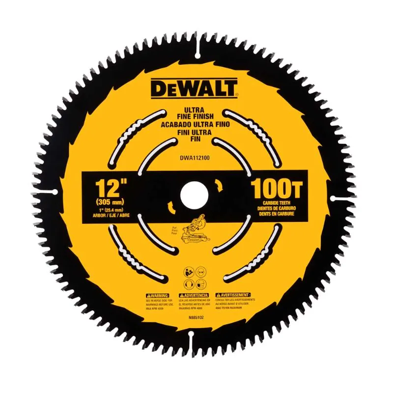 Lâmina de serra circular 305mmx25,4mmx2mm 100 dentes de metal duro DEWALT