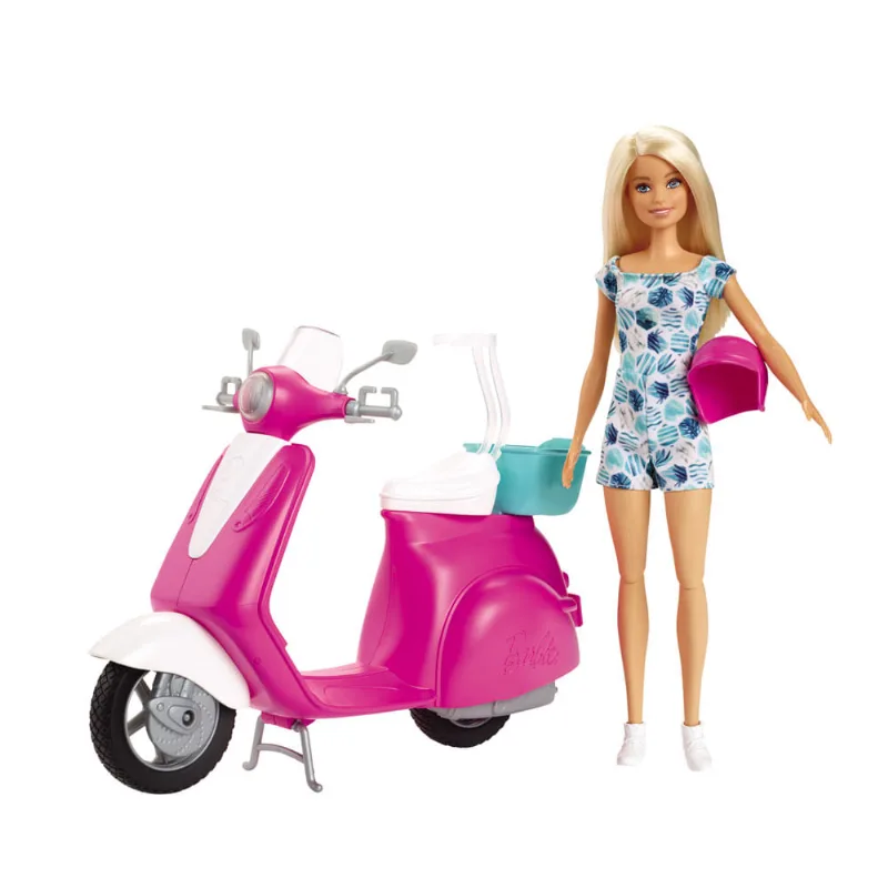 Boneca Barbie e Veículo - Barbie e Scooter - Mattel