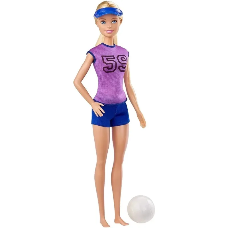 Boneca Barbie Profissoes Atleta Jogadora de Volei de Praia - Mattel - Bonecos E Bonecas
