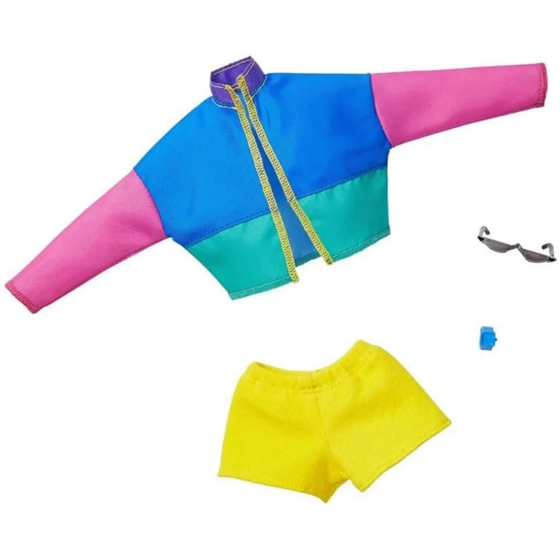Barbie Roupas E Acessórios Jaqueta Bomber Colorida E Shorts