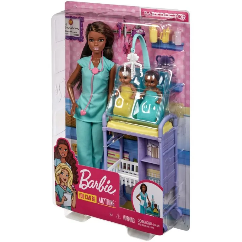 BARBIE PROFISSOES CONJUNTO PEDIATRA MORENA