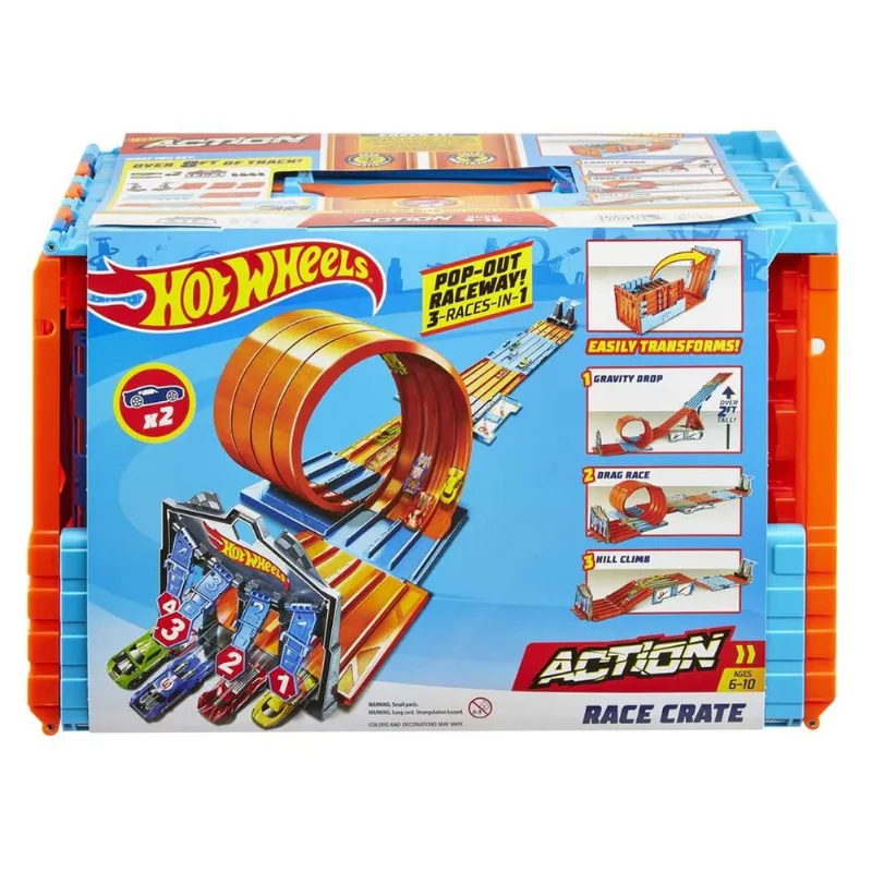 HOT WHEELS PISTA ACTION RACE CRATE - GKT87 - MATTEL