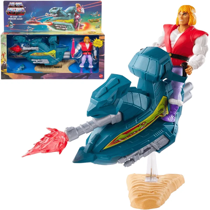 Boneco He Man Masters Universe Jetsled Príncipe Adam Mattel