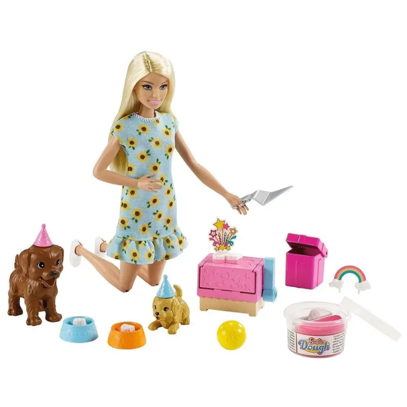 Boneca Barbie Pets  Aniversario Cachorrinho Mattel - Mattel - Bonecos E Bonecas