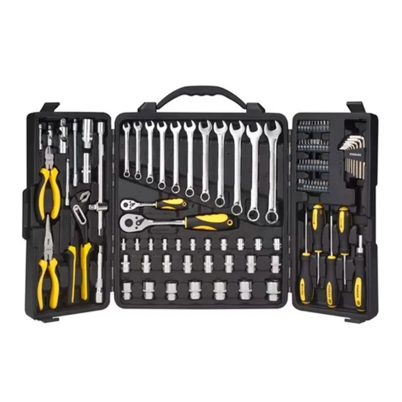 Kit Jogo Multiferramentas Stanley Stmt81243-840 Com Imã Cabo Emborrachado 110pçs