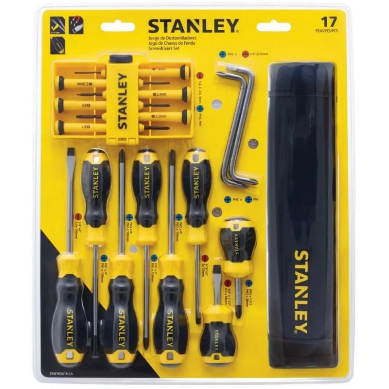 Jogo de Ferramentas Stanley STMT65616L-LA Bolsa Kit com 17 Peças