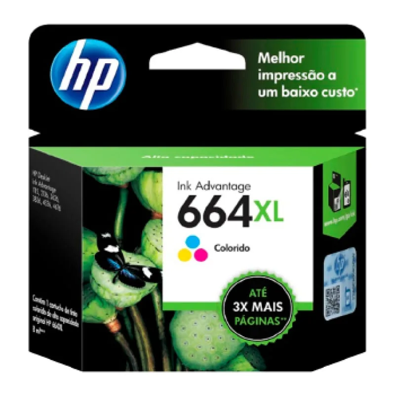 Cartucho Original HP 664XL Colorido INK Advantage - Hp - Papelaria