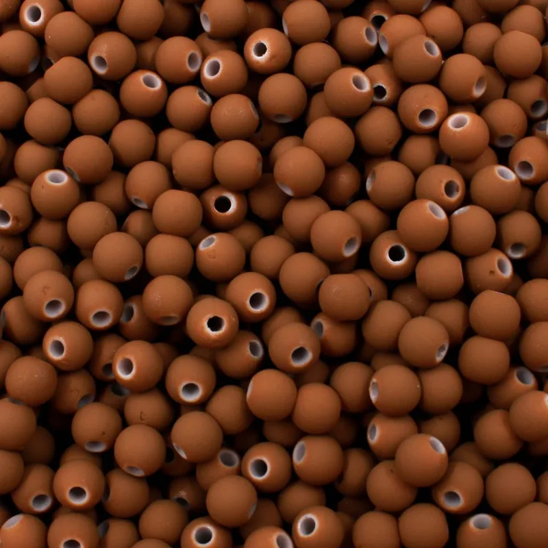 Bola Emborrachada Passante 06Mm Em Plastico Com 50Gr 243 - Marrom