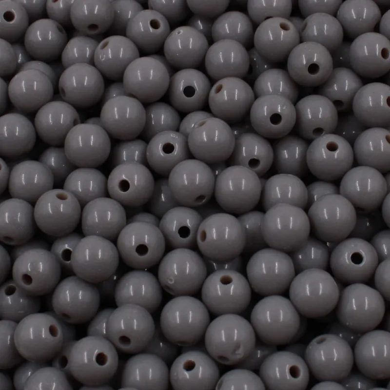 Bola Plastica Leitosa Passante 08Mm Com 50G 435B - Cinza Escuro