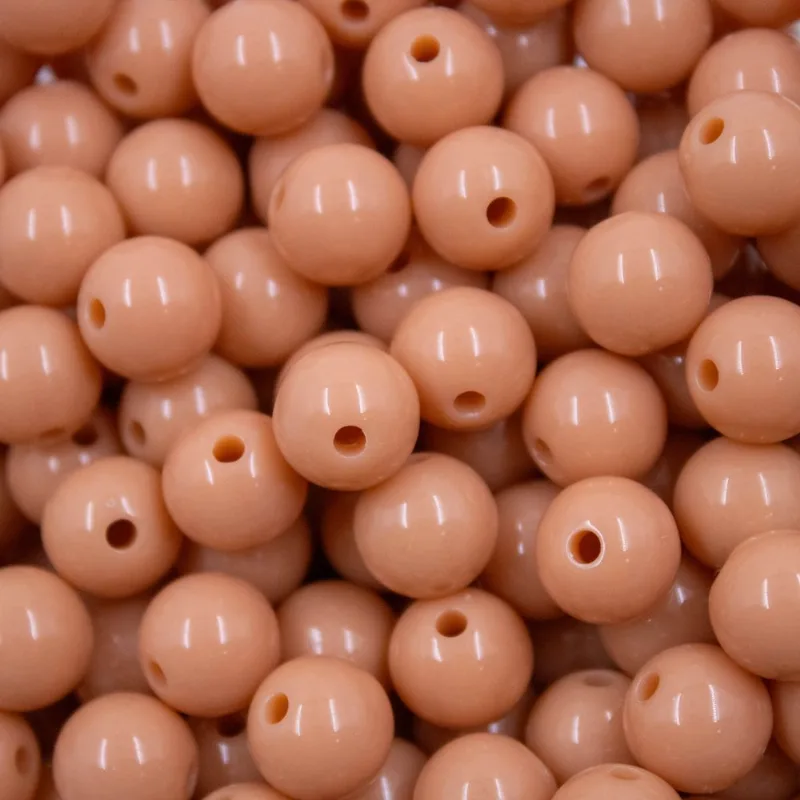 Bola Plastica Leitosa Passante 12Mm Com 50G 725 - Caramelo Claro 249