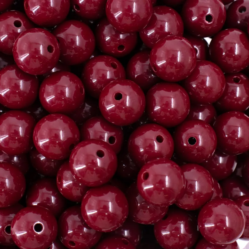 Bola Plastica Leitosa Passante 14Mm Com 50G 134 - Vinho 134