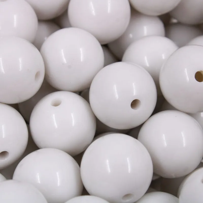 Bola Plastica Leitosa Passante 18Mm Com 50G 401B - Branco
