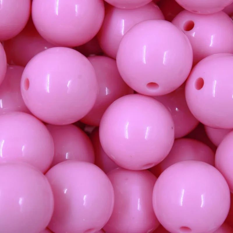 Bola Plastica Leitosa Passante 18Mm Com 50G 402B - Rosa Bebe