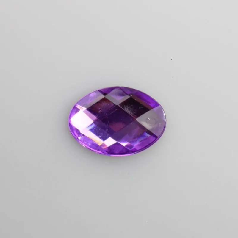 Chaton Para Colagem Oval Sextavado 13X18mm Em Acrilico Com 25G Q011 - Lilas Claro