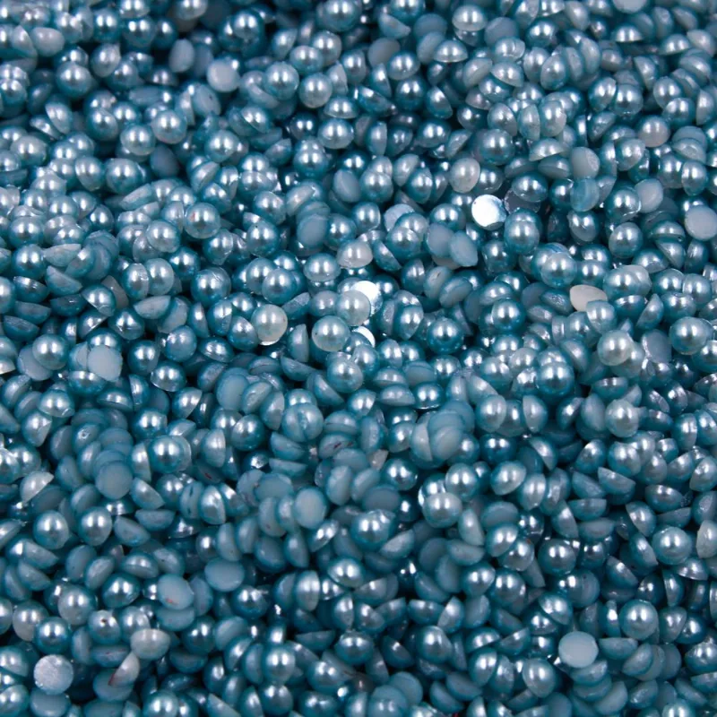 Meia Perola Para Colagem 03Mm Em Abs Com 50G 215 - Azul Jeans Claro