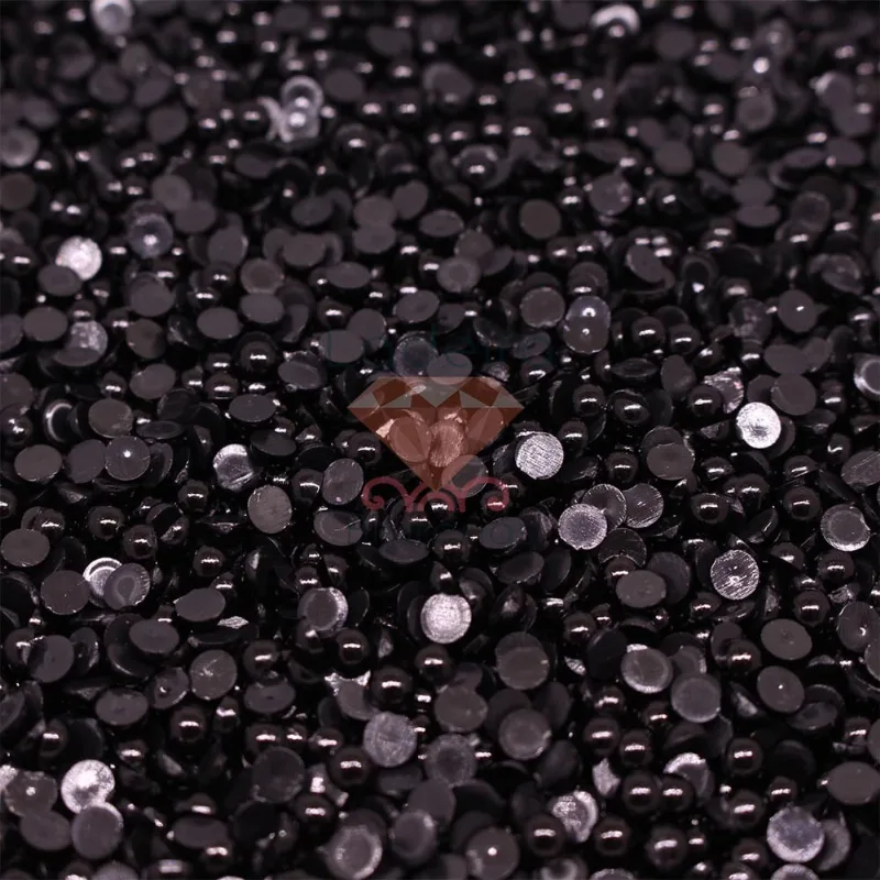 Meia Perola Para Colagem 03Mm Em Abs Com 50G 225 - Preto Z25
