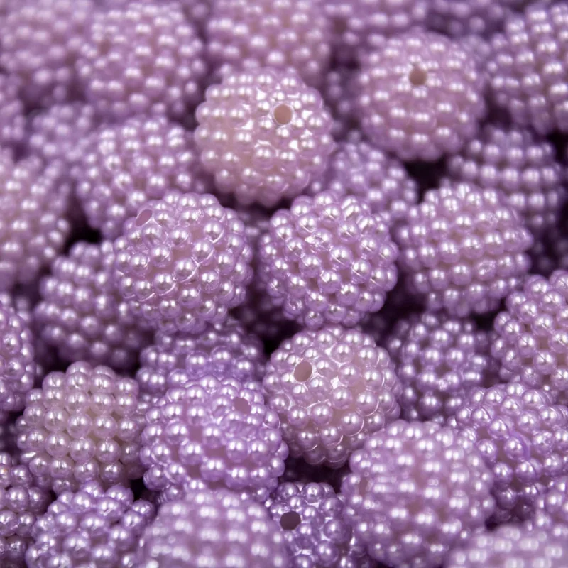 Perola Craquelada Passante 12Mm Em Abs Com 50G 245 - Lilas Claro