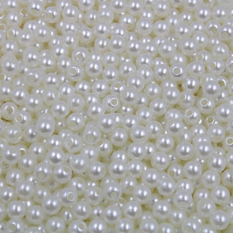 Perola Inteira Com Furo 05Mm Em Abs Com 50G 304 - Perola Off