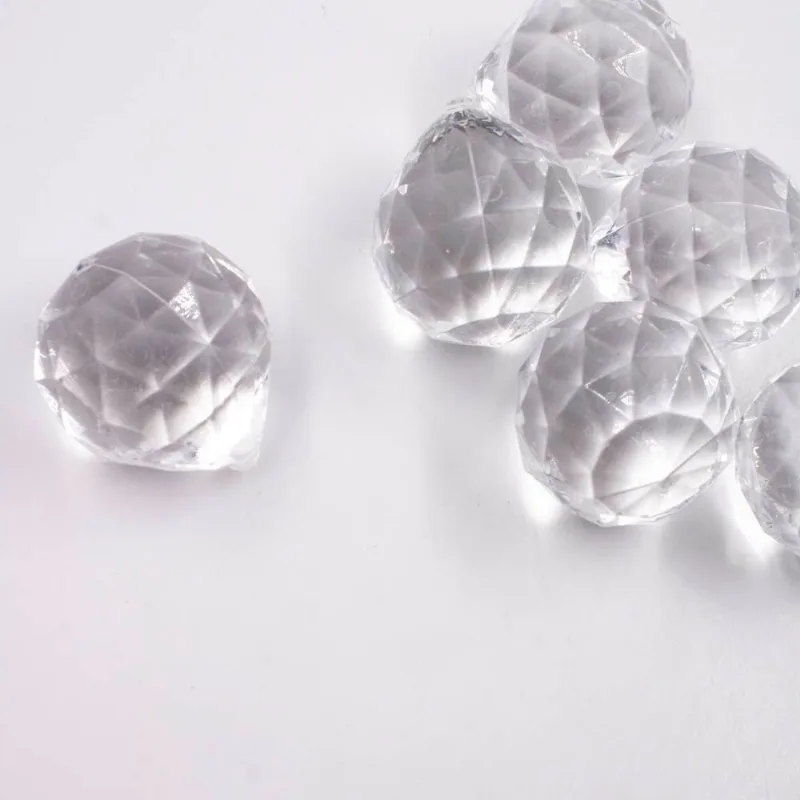 Pingente Bola 35X40mm Em Acrilico Com 50G Cristal Transparente