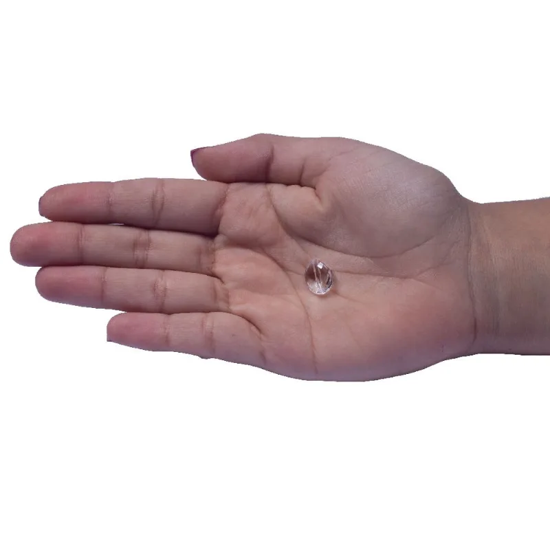 Passante Oval Chato 06X11 Cristal Transparente