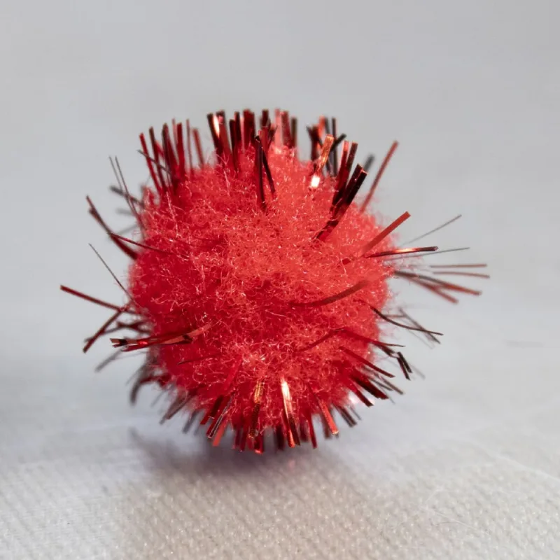 Pompom De Bolinha Festao 15Mm Com 100 Peças 201 - Vermelho