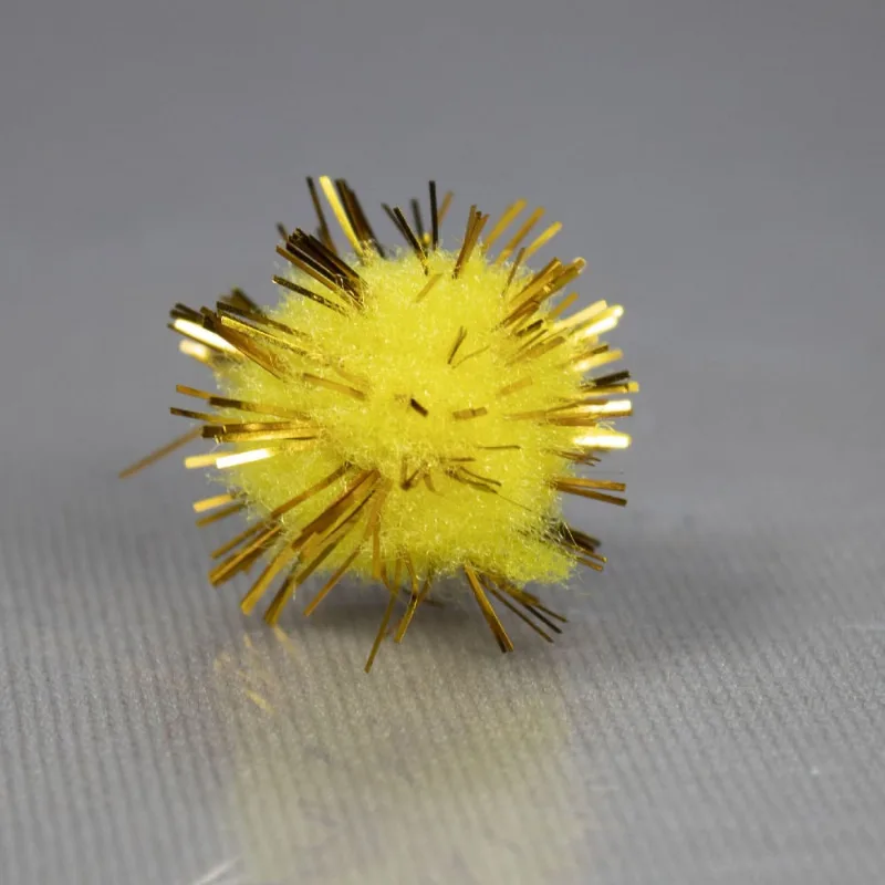 Pompom De Bolinha Festao 15Mm Com 100 Peças 203 - Amarelo Canario