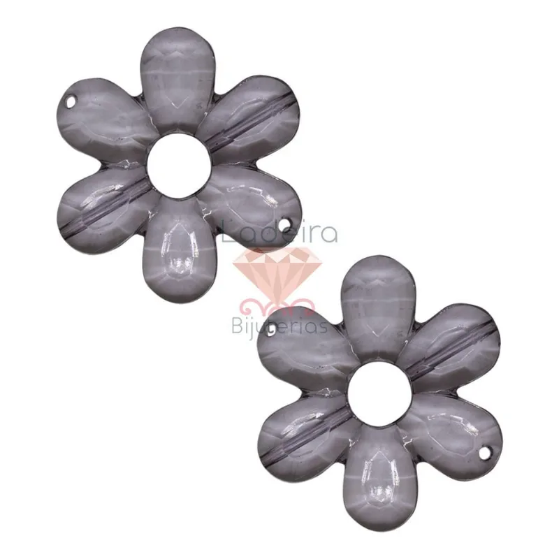 Flor Vazada Passante 45Mm Em Acrilico Com 50G 070 - Fume