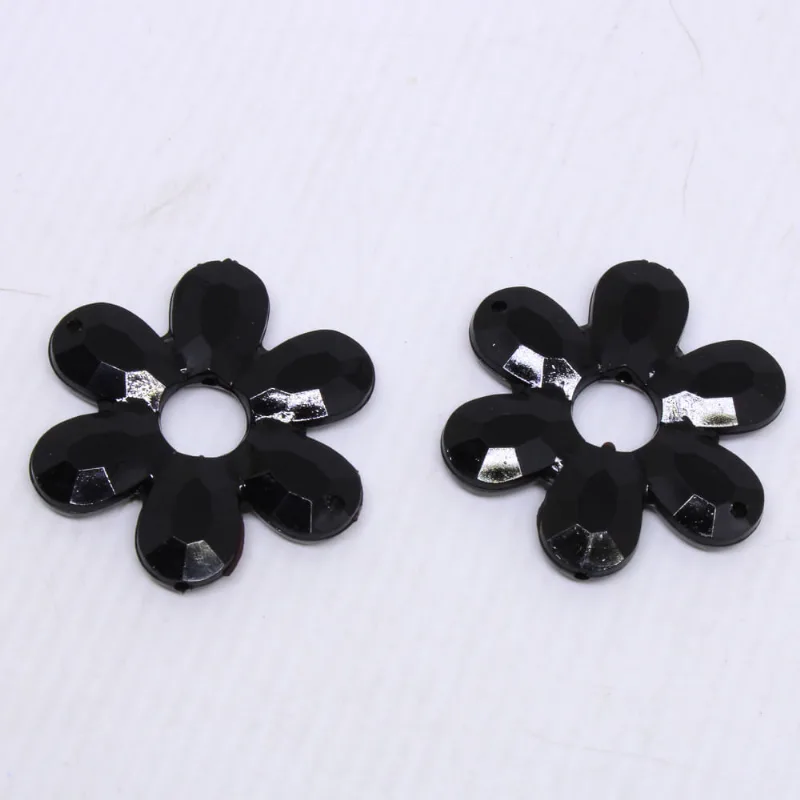 Flor Vazada Passante 45Mm Em Acrilico Com 50G 072 - Preto