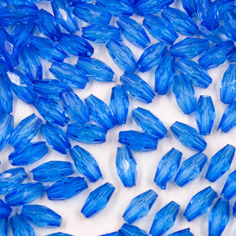 Arroz Sextavado Passante 4X8mm Em Acrilico Com 50Gr 042 - Azul 42