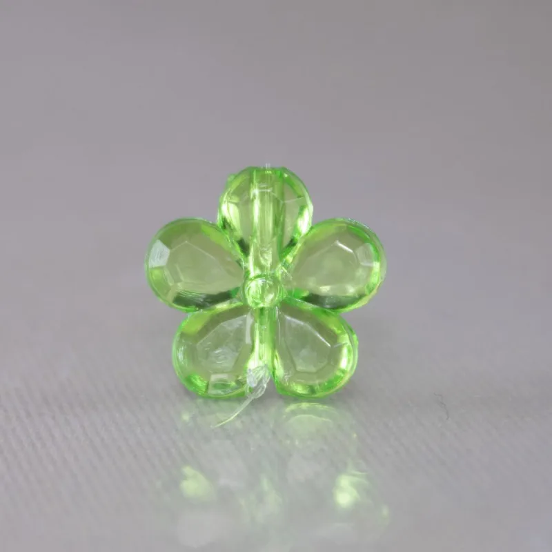 Flor Passante De Acrilico 14Mm 50Gr 034 - Verde Bandeira 20