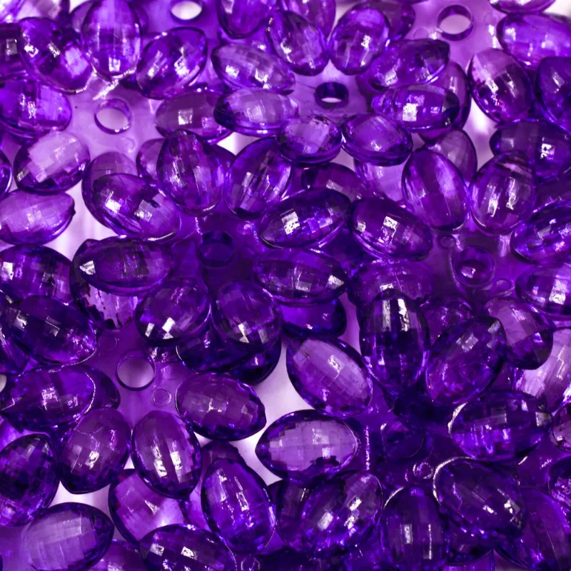Flor Com Furo No Centro 44Mm Em Acrilico Com 50G 050 - Roxo Claro 050
