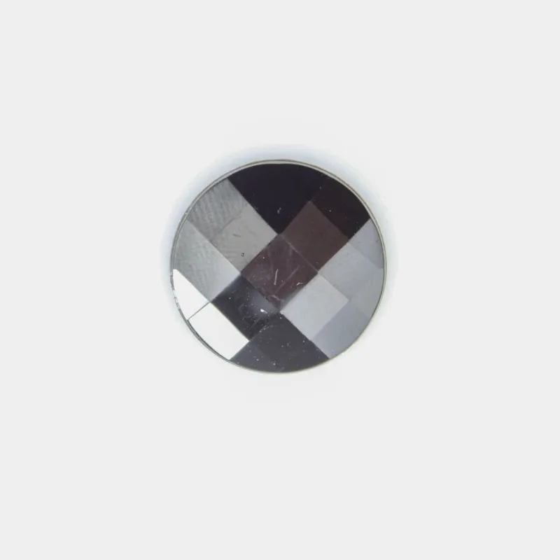 Chaton Para Colagem Redondo Sextavado 22Mm Em Acrilico Com 25G Q001 - Preto