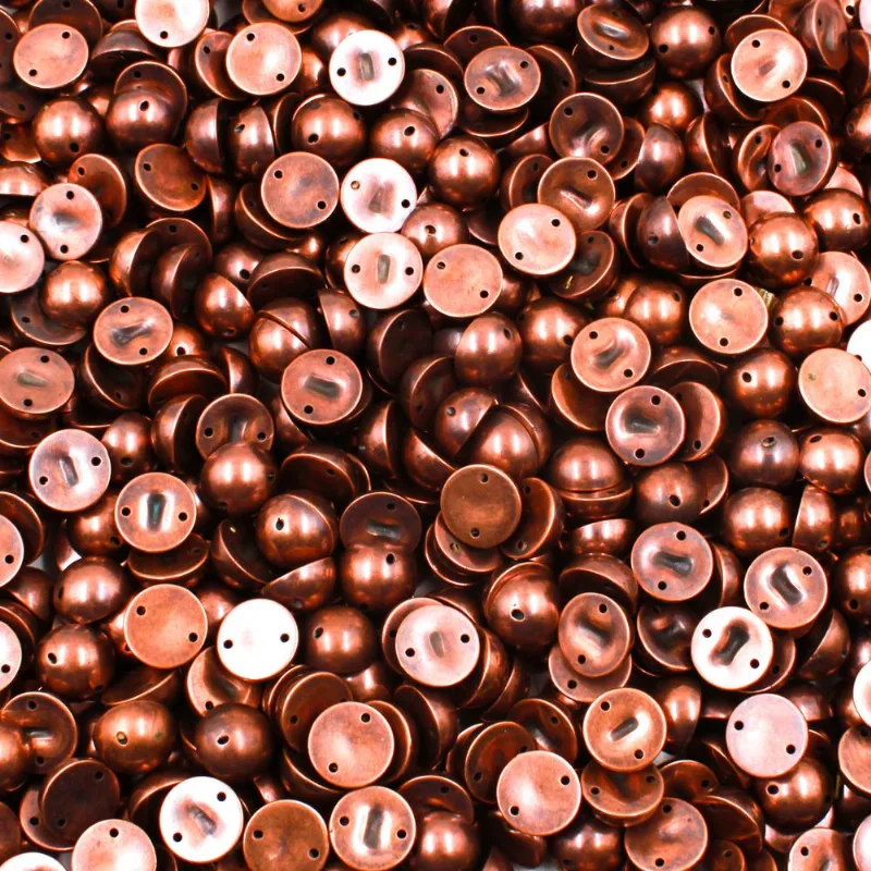 Chaton Para Costura Meia Bola 10Mm Em Abs Com 50Gr 078 - Cobre 078
