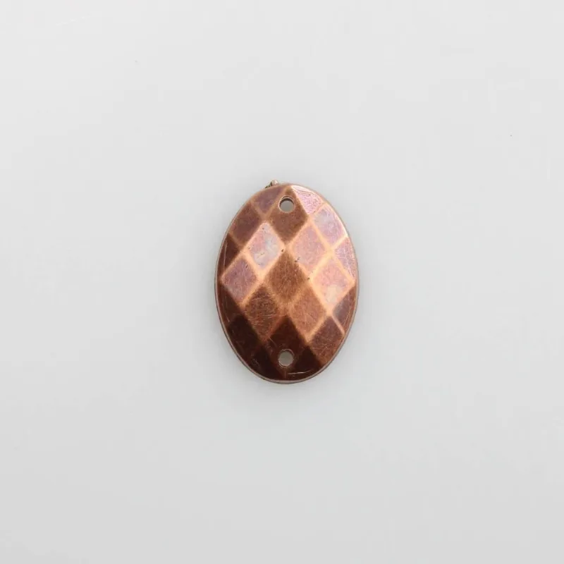 Chaton Para Costura Oval Sextavado 13X18mm Em Abs Com 50Gr 095 - Cobre Velho 095