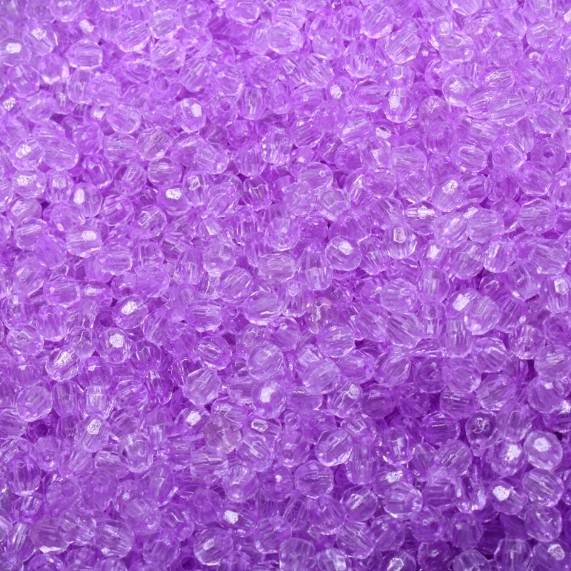Bola Sextavada Passante 04Mm Em Acrilico 50Gr 048 - Lilas 048