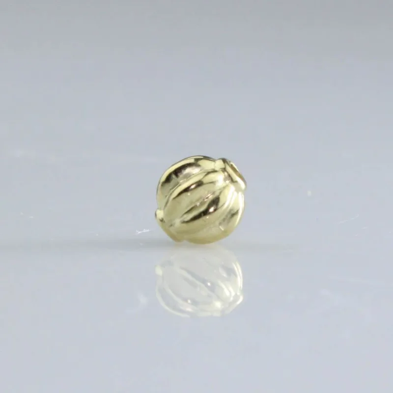 Bola Frisada Passante 08Mm Em Abs Com 50Gr 073 - Dourado