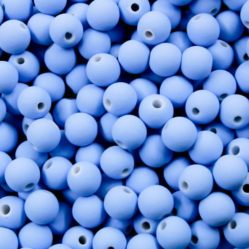 Bola Emborrachada Passante 08Mm Com 50G 219 - Azul Bebe