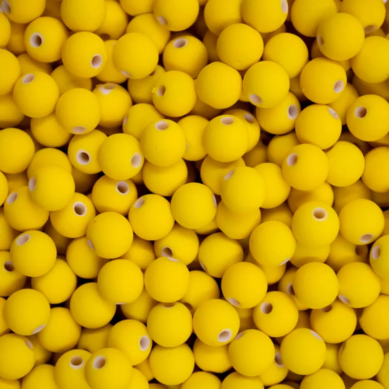 Bola Emborrachada Passante 08Mm Com 50G B612 - Amarelo B612