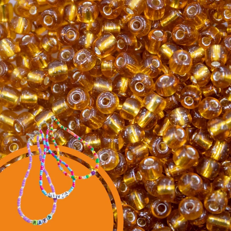 Miçangão Miolo 3.6Mm (6/0) Em Vidro Com 45G 226 - Dourado
