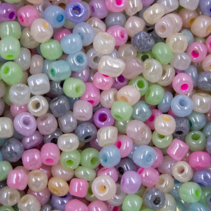 Miçangão Irisado 3.6Mm (6/0) Em Vidro Com 45G 090 - Colorida 090