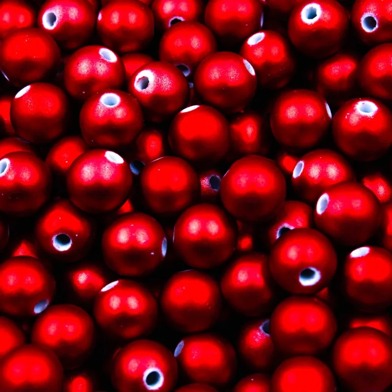 Bola Emborrachada Metalizada 10Mm Com 50G 201 - Vermelho