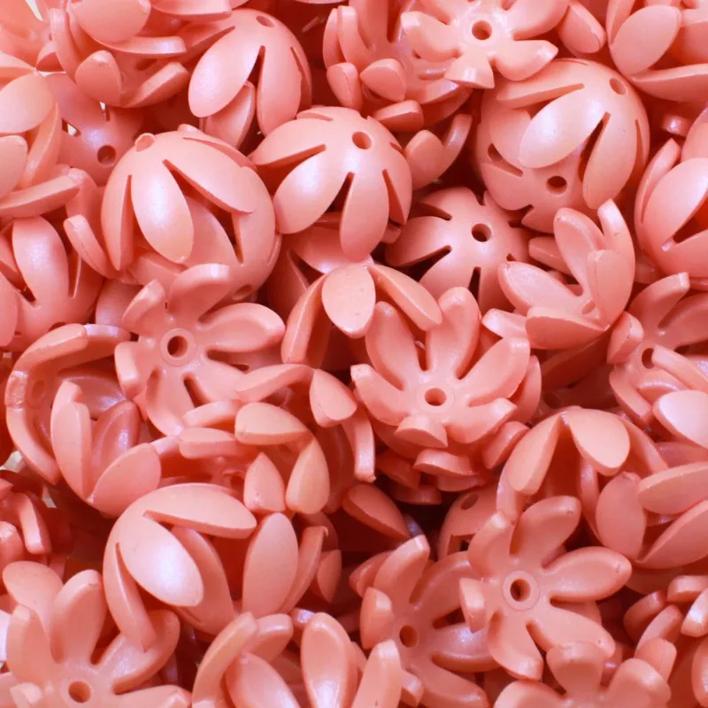Entremeio Flor 17Mm Em Acrilico Com 25Gr 820 - Rosa Claro Ab