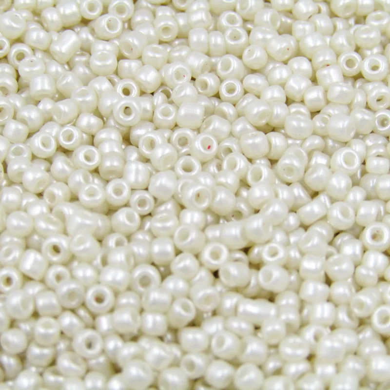 Miçanguinha 1.9Mm (12/0) Em Vidro Com 50Gr 963 - Branco Off White 963